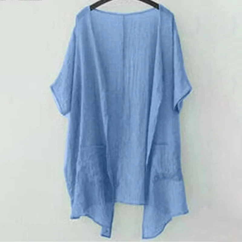 Женский Мягкий Топ из тонкой ткани чистый цвет дышащий короткий рукав шифон