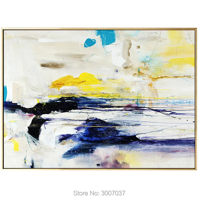 Абстрактный цвет смешанный всплеск Холст Картина Ручная роспись уникальный