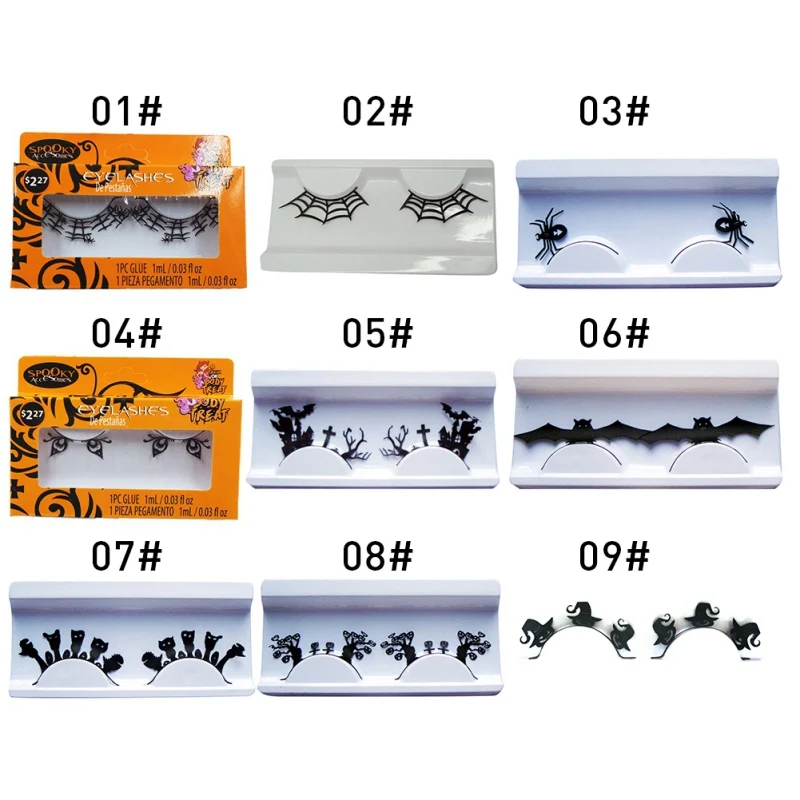 1 пара накладных ресниц ручной работы бумажные накладные ресницы Хэллоуин Макияж