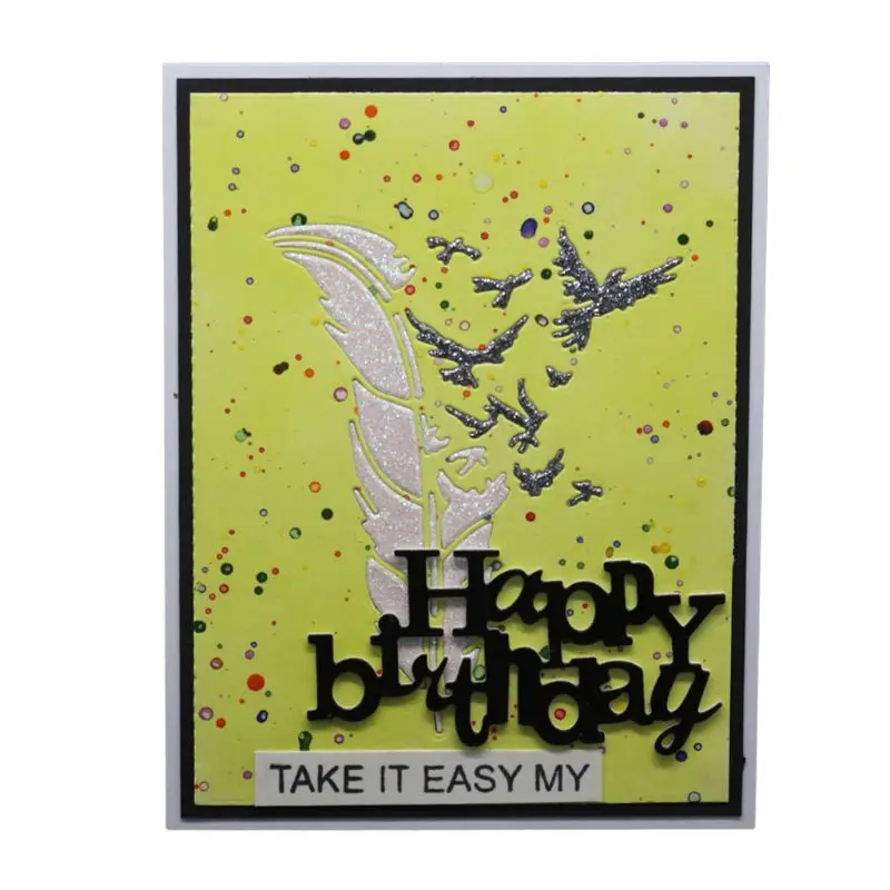 2020 новые перьевые металлические штампы Трафарет DIY Скрапбукинг альбом печать