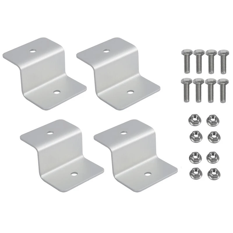 4pcs Solar Panel Mounting Bracket Z-shaped Aluminum Roof System Installation For Motorhome Caravan Car Accessories | Автомобили и