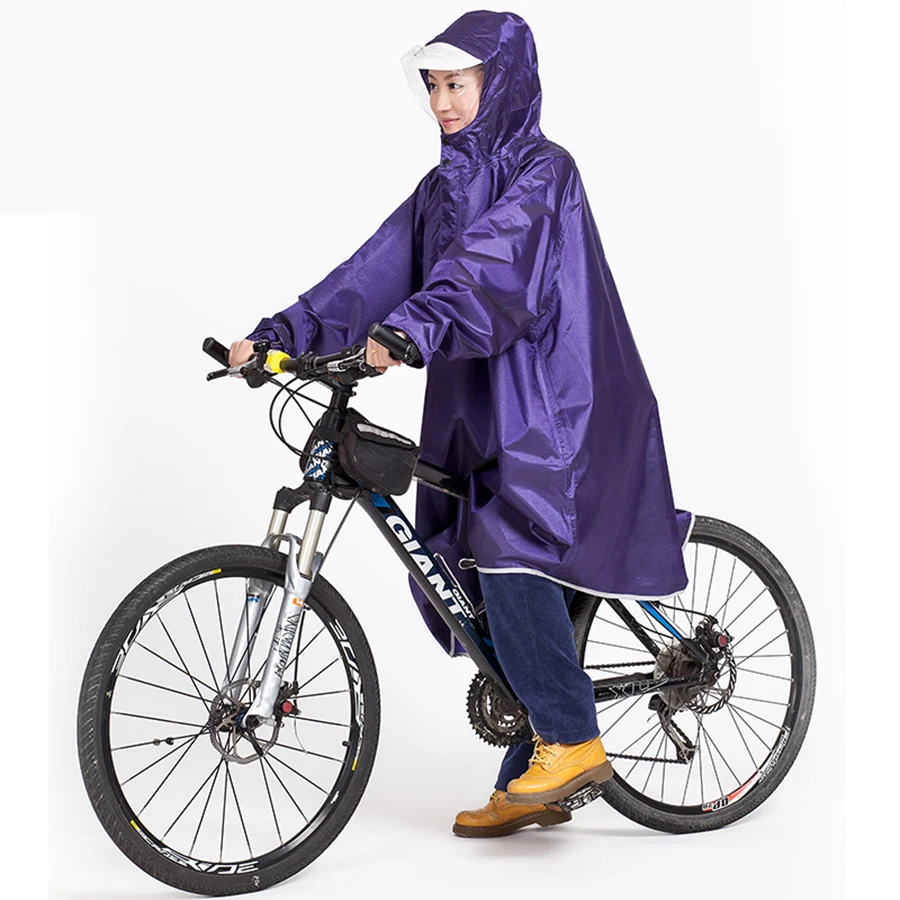 Открытый водонепроницаемый черный дождевик женский непроницаемый