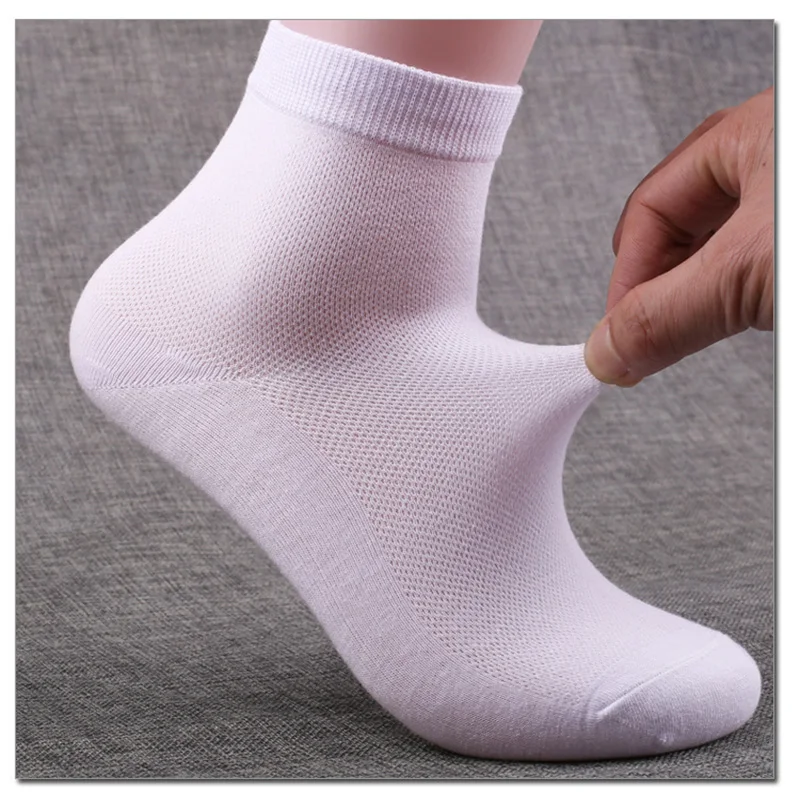 cotton socks men Mesh Pure Color Summer Thin 5 pairs/lot business casual calcetines meias homme compression