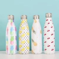 500ml water bottle stainless steel double wall thermos bottle tea cup coffee travel sports drink bottle insulated cup bpa free