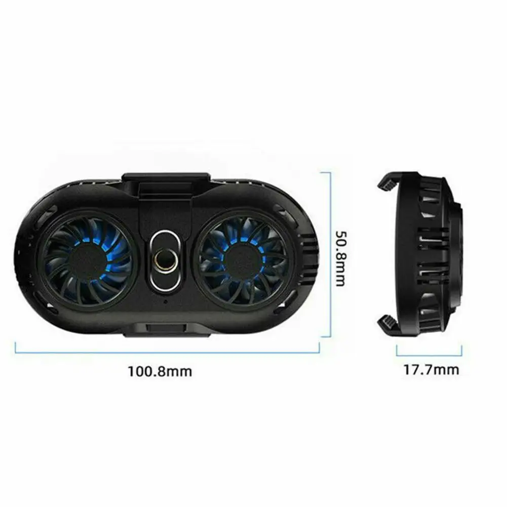 

Universal Dual Engines Mobile Phone Radiator Usb Cooling Gaming Mobile Cooler Universal Silent Portable Pad Phone Radiator U7v7