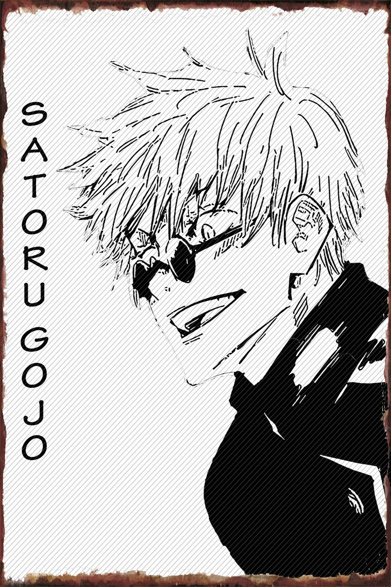 

Металлический жестяной знак juютсу Kaisen, жестяные таблички, Настенный декор, украшение для комнаты в стиле ретро, винтажное украшение для дом...