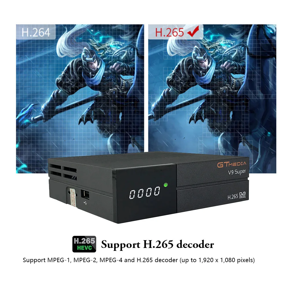 Европейский спутниковый приемник FREESAT H.265/Havc TV box GTMEDIA DVB S2 V9 супер поддержка YOUTUBE