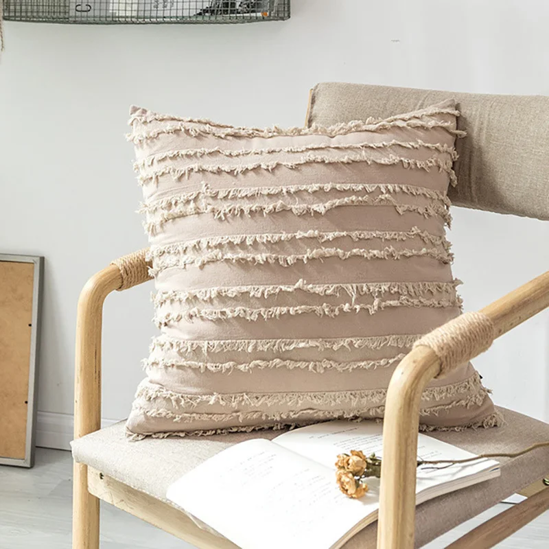 Наволочки из хлопка и льна 45 х45 см 4 цвета|Наволочки| |