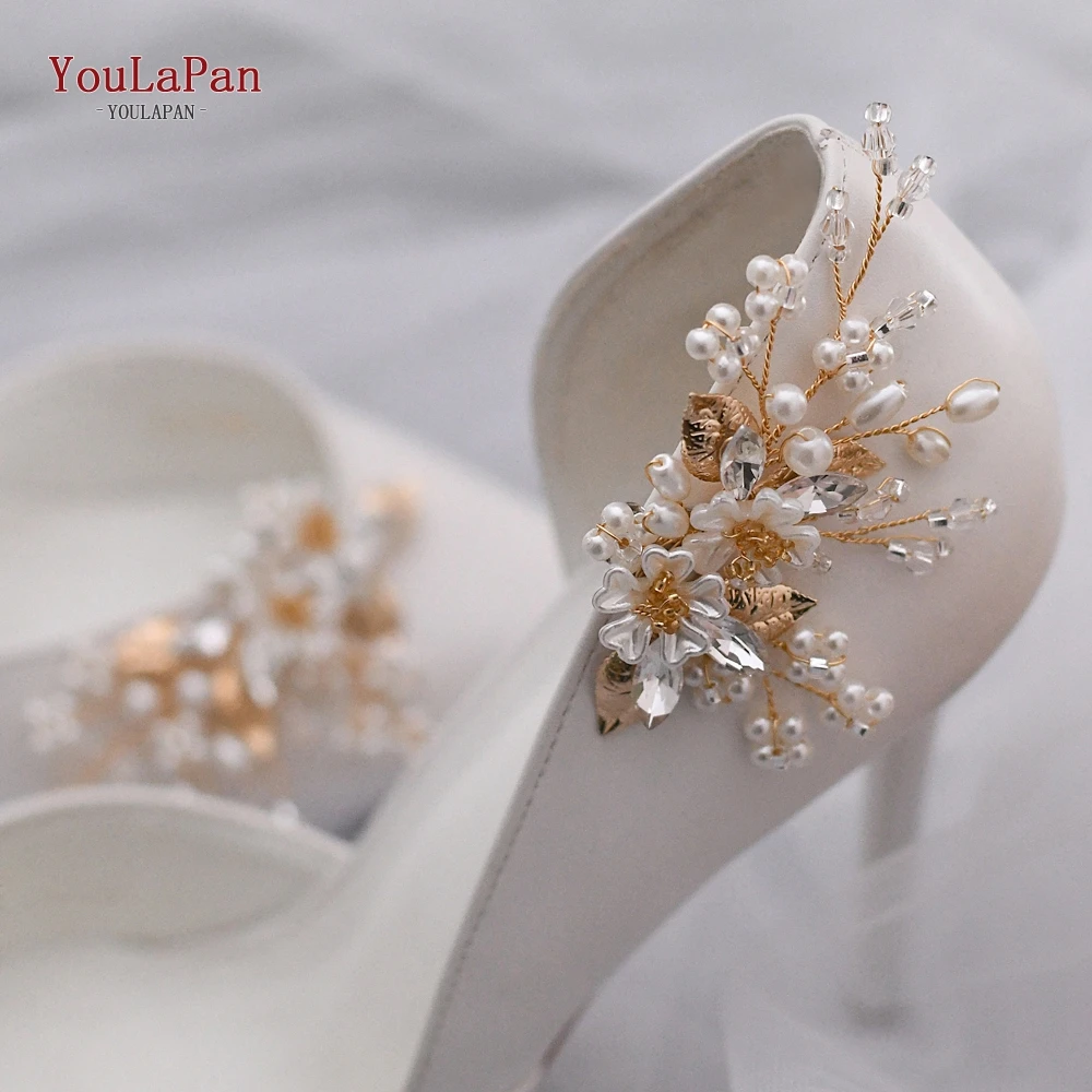 YouLaPan X21 2 шт./лот Свадебная обувь с пряжкой Цветочные Зажимы на высоком каблуке для - Фото №1