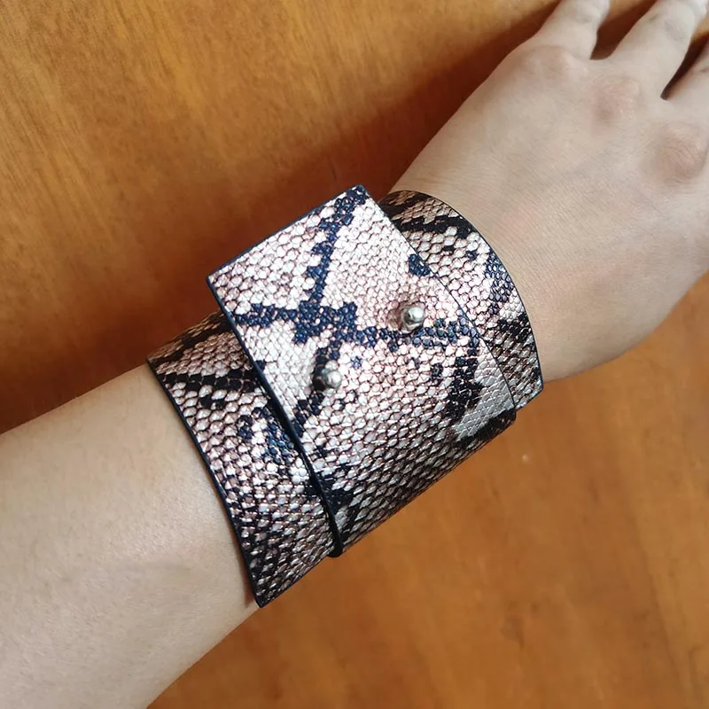 TOTABC трещины змеиная кожа браслет для женщин ювелирные изделия Модный
