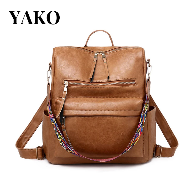 Женский рюкзак модный ретро женский 2020 новинка дикая искусственная кожа