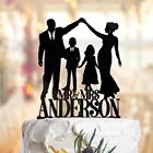 Персонализированные горный свадебный торт Топпер, невеста и жених, Пешие прогулки свадьба, пользовательские горный торт Топпер, дерево торт Топпер для вечеринки