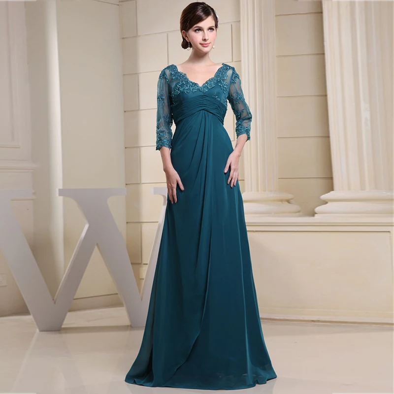 2020 элегантное платье для мамы кружевное с v образным вырезом и длинными рукавами