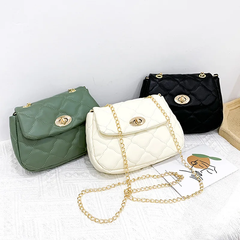 Сумка на плечо женская с цепочкой модный дизайнерский саквояж кросс боди