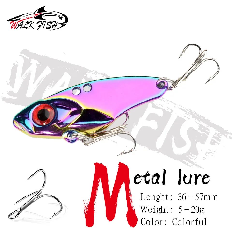 WALK FISH приманка 3 г 7 10 15 18 25 с вибрирующим лезвием металлическая Вибрирующая для