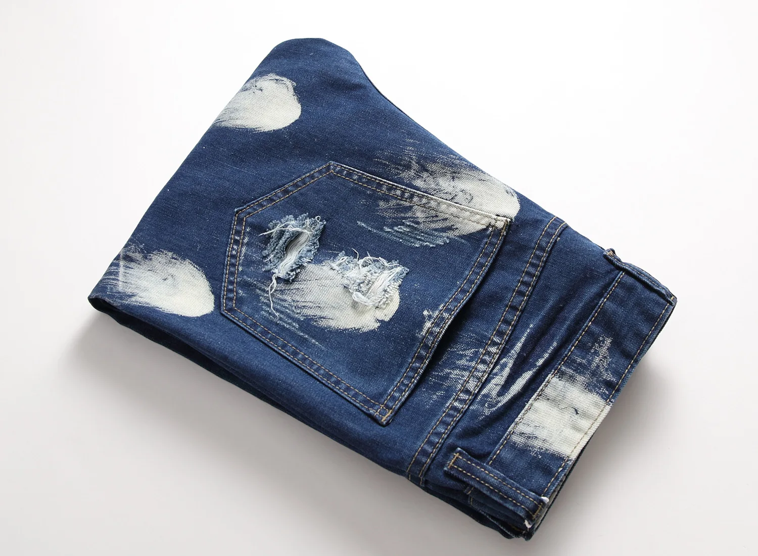 Джинсы мужские байкерские в клетку мото-байкерские винтажные прямые джинсы с