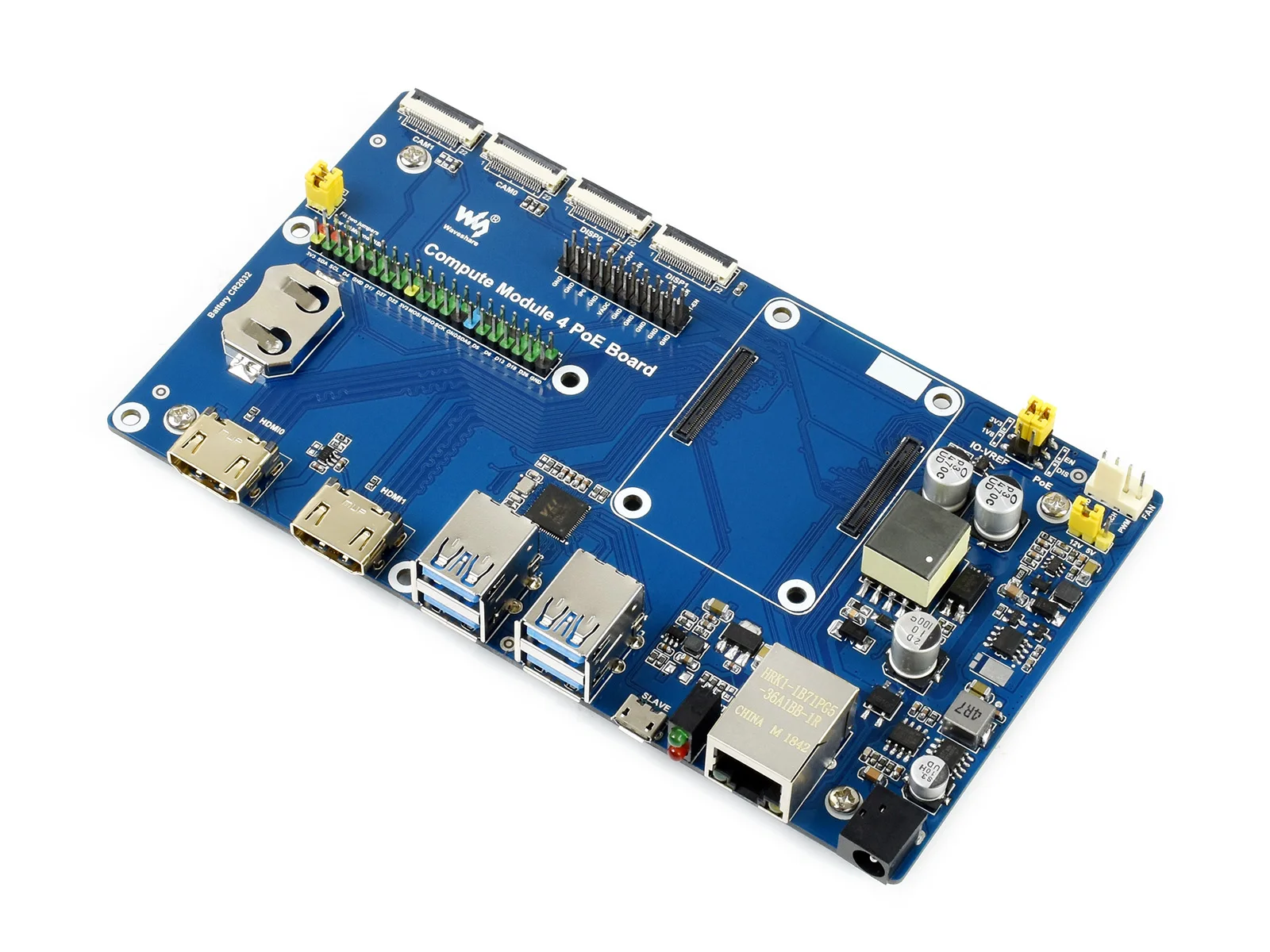Placa do Módulo io do Cálculo do pi da Framboesa com Característica do Ponto de Entrada para Todas as Variantes de Cm4 Rj45 com Apoio do Ponto de Entrada para Todas as Variantes Cm4 Gigabit Ethernet 4 de
