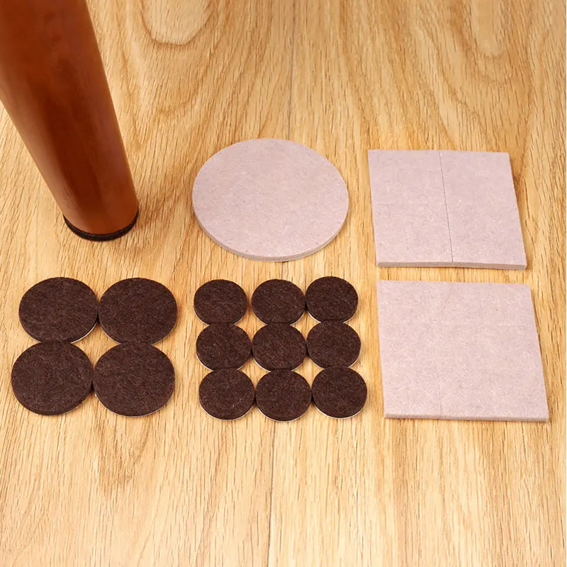 

Furniture Chair Table Leg Self Adhesive Felt Wood Floor Protector Pads Round Bottom Non-slip Floor Mat Drop Shipping