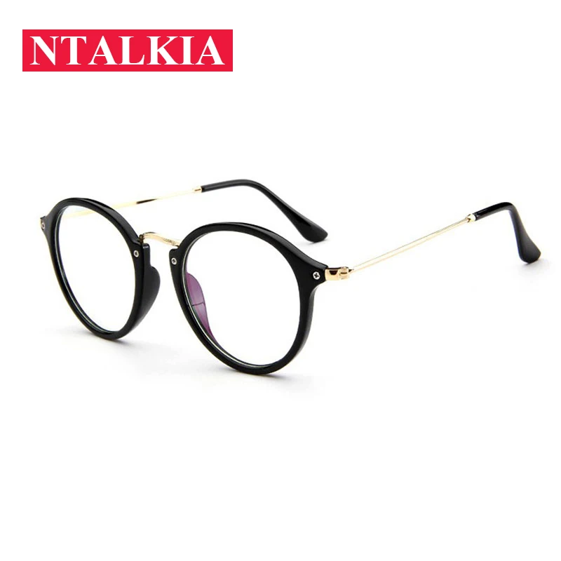 Модные женские прозрачные очки оправа металлические дужки линзы защита от