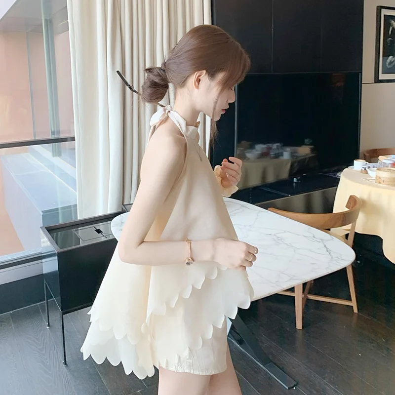 

Women's summer design with small Halter waistcoat