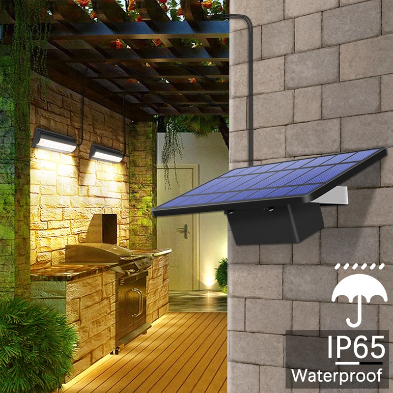 

Solar charging one with two wall lights split 60LED outdoor waterproof garden garden light IP65
