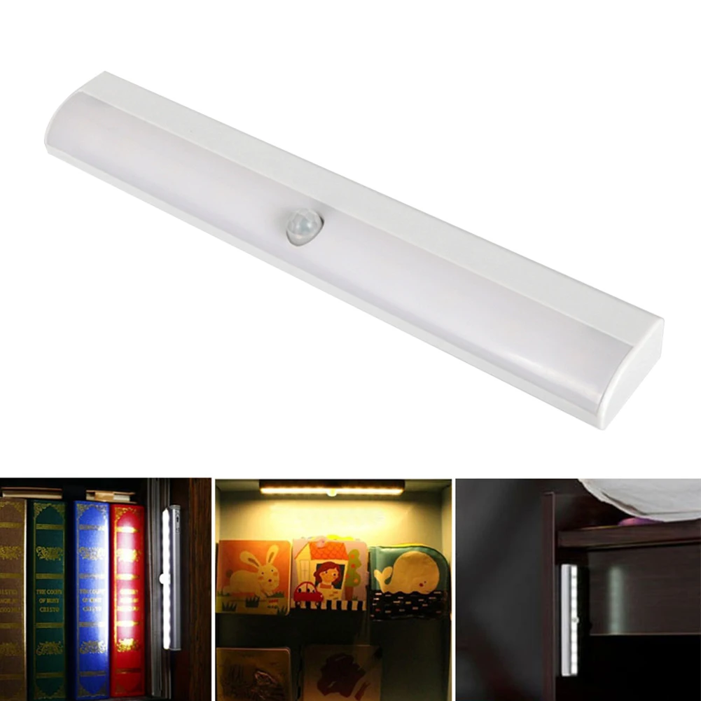 

LED Motion Sensor Night Light Wireless Closet Drawer Wall Lamp Smart Cabinet Pir Motion Sensor LED Cupboard Shed Garage Lights