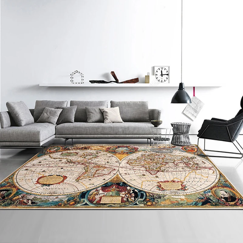 

Nordic Kid Cartoon Brief Carpet Anti-Slip Carpets for Living Room Washable Absorbent Area Rugs Study Rug Bedroom Decor 80x160cm