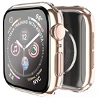 Чехол для Apple Watch SE 6 5 4 3 2 Band 44 мм 40 мм 42 мм 38 мм 38 42 40 44 мм, защита экрана, силиконовая защитная защита