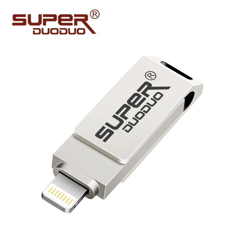 IOS OTG 2 в 1 металлический usb флэш-накопитель 128 ГБ реальная емкость usb 2,0 накопитель 8 Гб 16 Гб Флешка 32 Гб карта памяти 64 ГБ для iphone