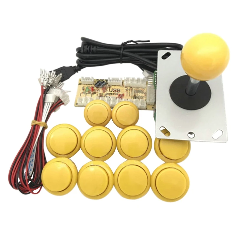 

Arcade Joystick DIY Kit Zero Delay USB Encoder to PC PS3 Sanwa Joystick and Push Buttons for Arcade Mame