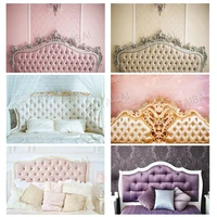 photography background boudoir pink tufted headboard bedroom backdrop bed headboards box pillows portrait photo studio shoot