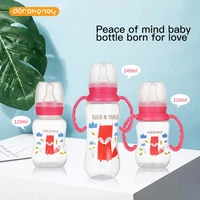 120ml240ml cute baby bottle infant newborn boy girl children learn feeding drinking bottle kids standard caliber pp bottles new