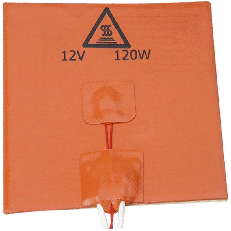12V 80x100mm DC 20W гибкий водонепроницаемый для 3d принтера силиконовый Подогрев кровати