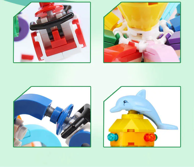 Детский конструктор вращающийся мини-осьминог для парка развлечений | Игрушки и