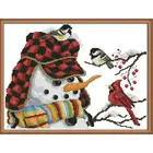 Набор для вышивки крестиком Joy Sunday, Рождественские узоры в виде снеговика, Набор для вышивки крестиком DMC, Рождественское украшение для дома, отправка подарка