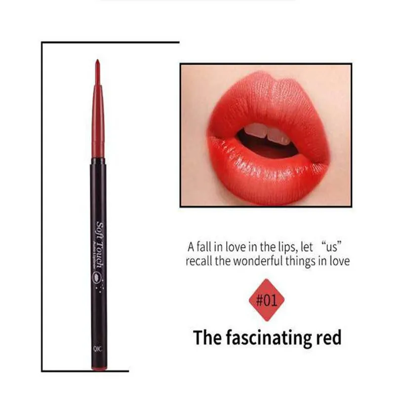 QIC Pro Lipliner Автоматическая вращающаяся долговечная натуральная подводка Ручка