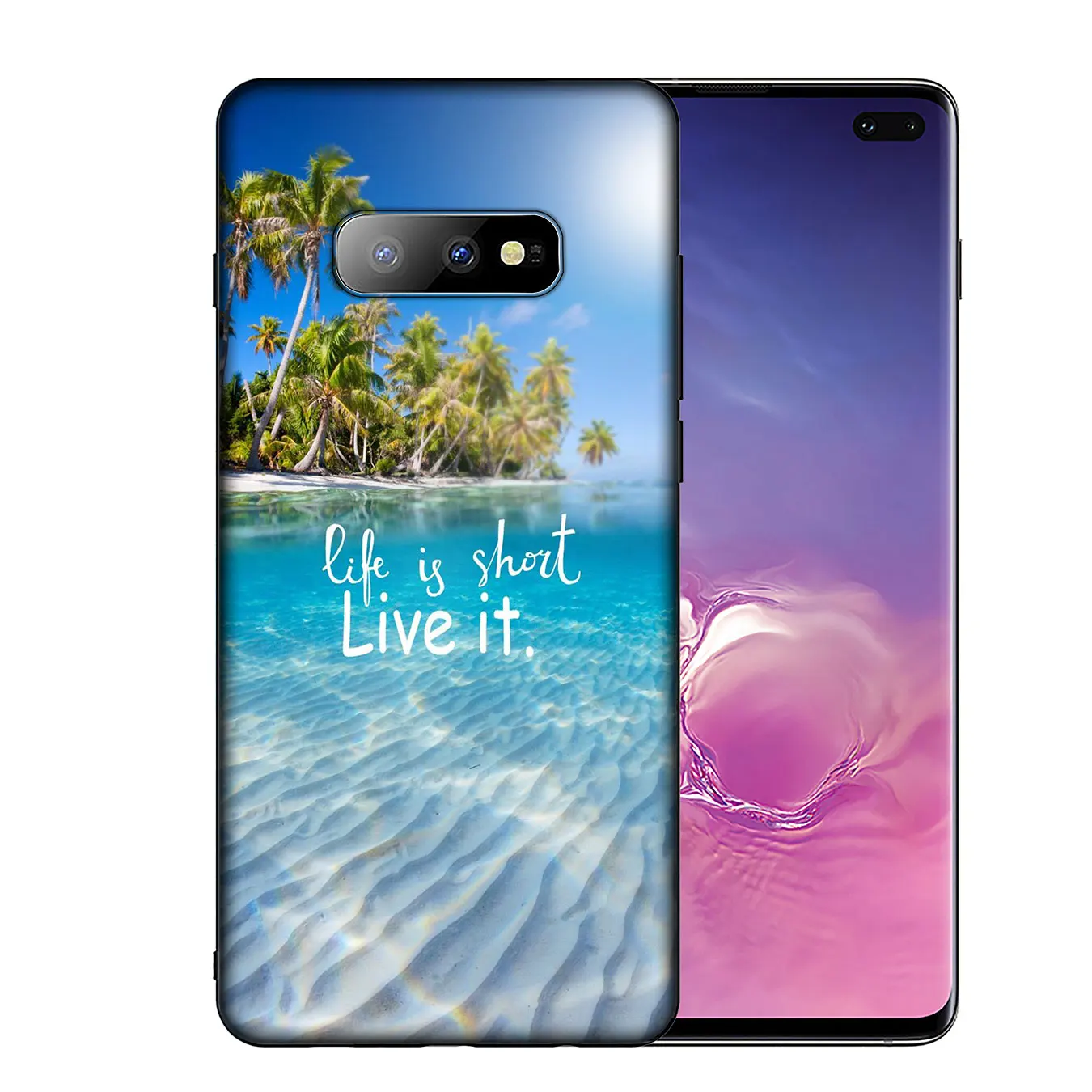 Мягкий чехол для телефона IYICAO Summer Palms Sea Ocean Aloha Samsung Galaxy S20 Ultra S10 Lite S9 S8 Plus S6 S7 Edge S10e |