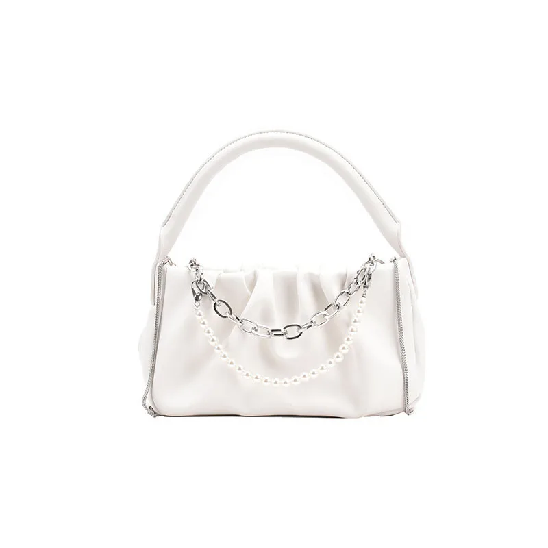 

Fashion pleated shoulder bag underarm bag net red bag female chain messenger bag