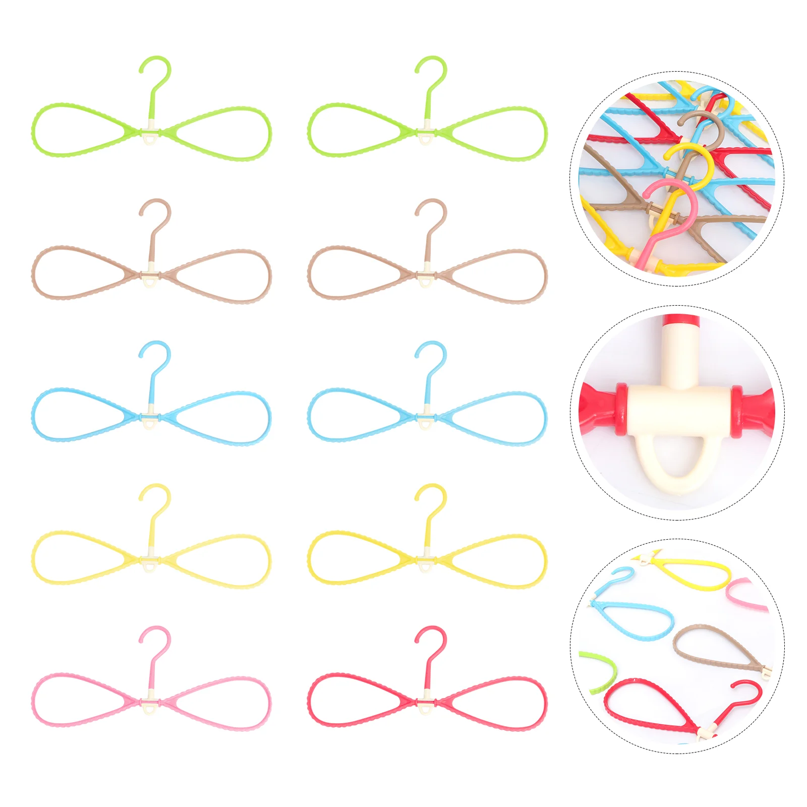 

10Pcs Cabinet Hangers Skid Resistance Coat Hangers Wardrob Hanger (Random Color)