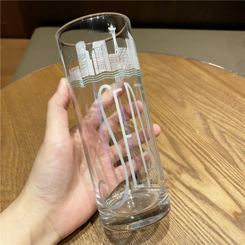 

Star Papa City Glass Open Water Cup Coffee Cup Can Hold Hot Water Water Bottle
