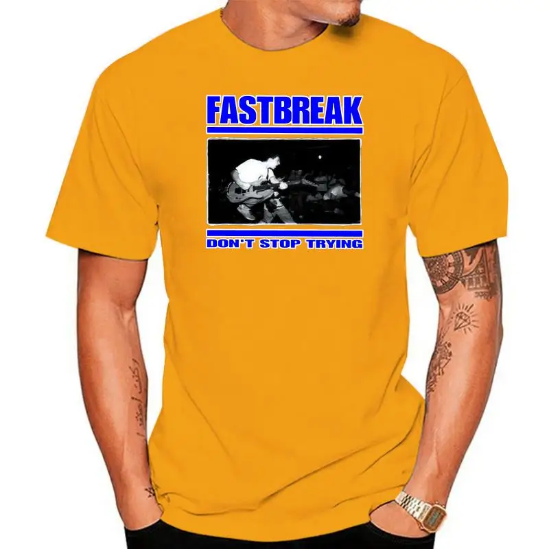 

Fastbreak, футболка с надписью Don't Stop, V2, черная, жесткая, в стиле панк, все размеры, стандартная футболка с коротким рукавом