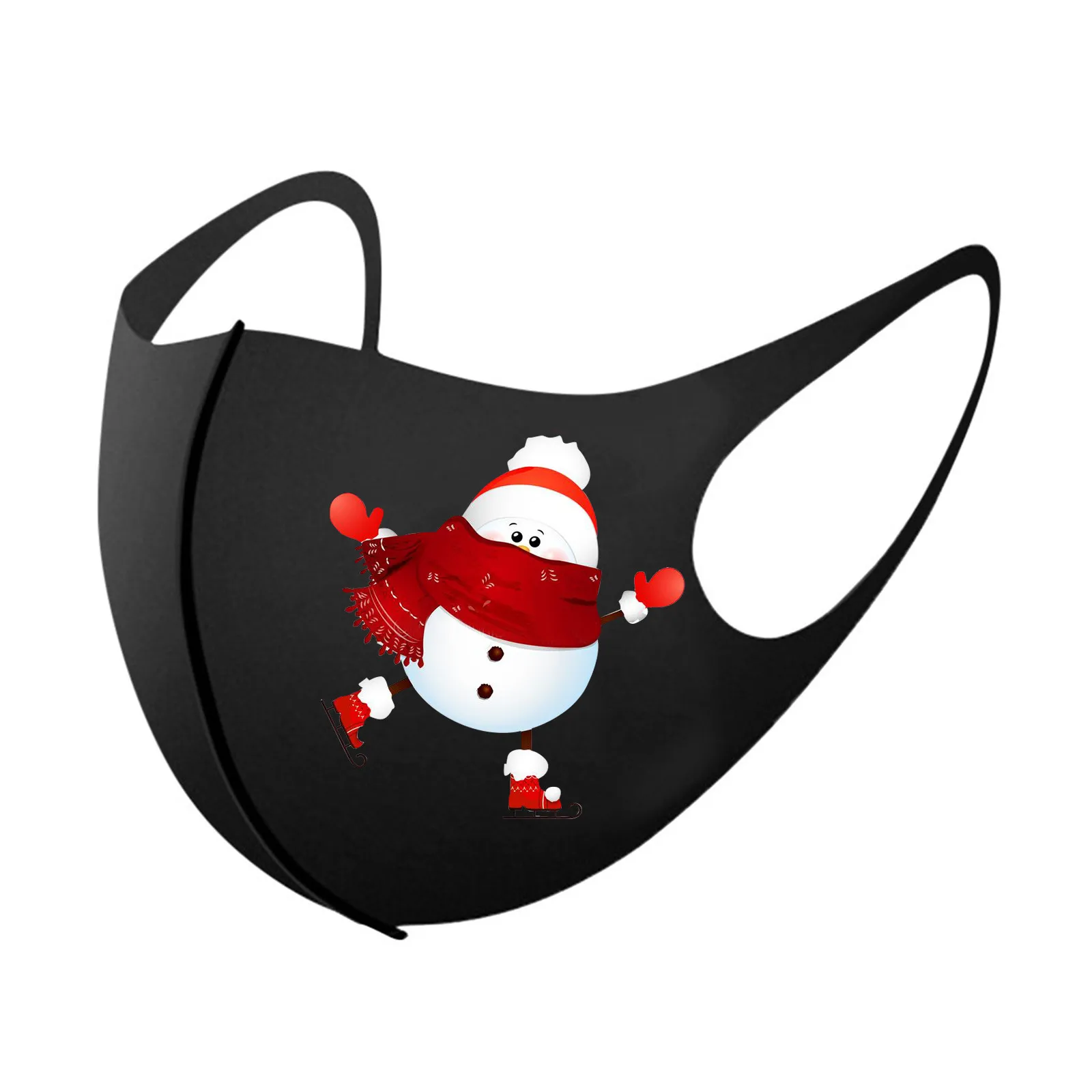 

1 шт. защитная Маска для лица с рождественскими принтами для взрослых, ветрозащитная моющаяся Маска для рта с ушными петлями, Маска, маски, хл...