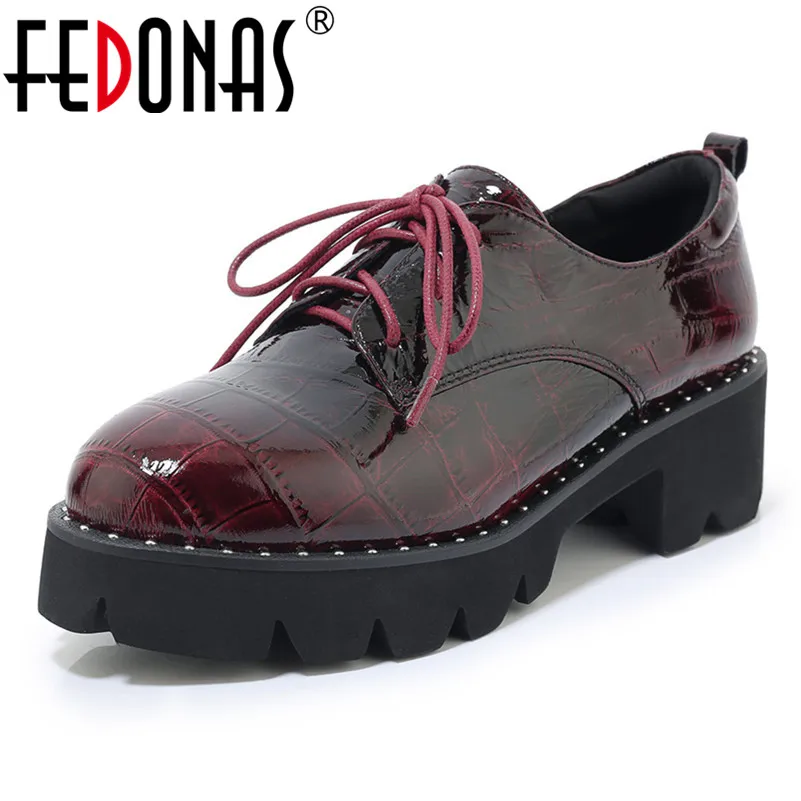 FEDONAS/весна лето качественные женские туфли лодочки из натуральной кожи