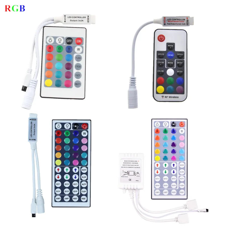 Пульт дистанционного управления RGB RGBW 1 шт. радиочастотный 11 17 клавиш ИК 20 24 40 44