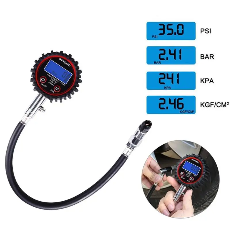 Измеритель давления в шинах WINOMO 200 PSI с синей подсветкой|Системы контроля