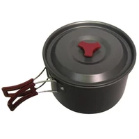 3l aluminum alloy folding handle camping pot portable outdoor picnic cooking utensil tableware pot pan camping equipment