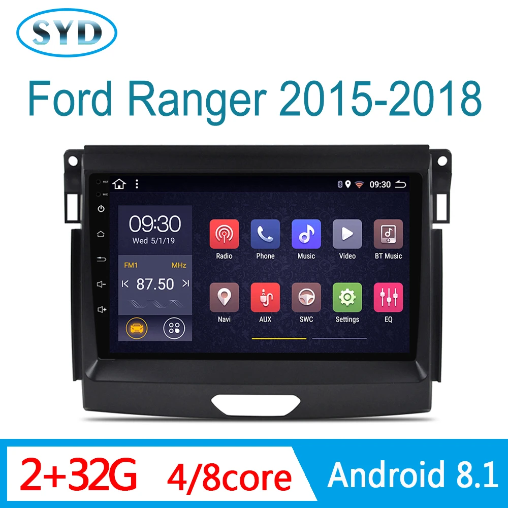 Авто радио для Ford Ranger Центральный Мультимедиа 2016 2017 2019 Android 8 1 dvd плеер DSP GPS Navi RAM 2G