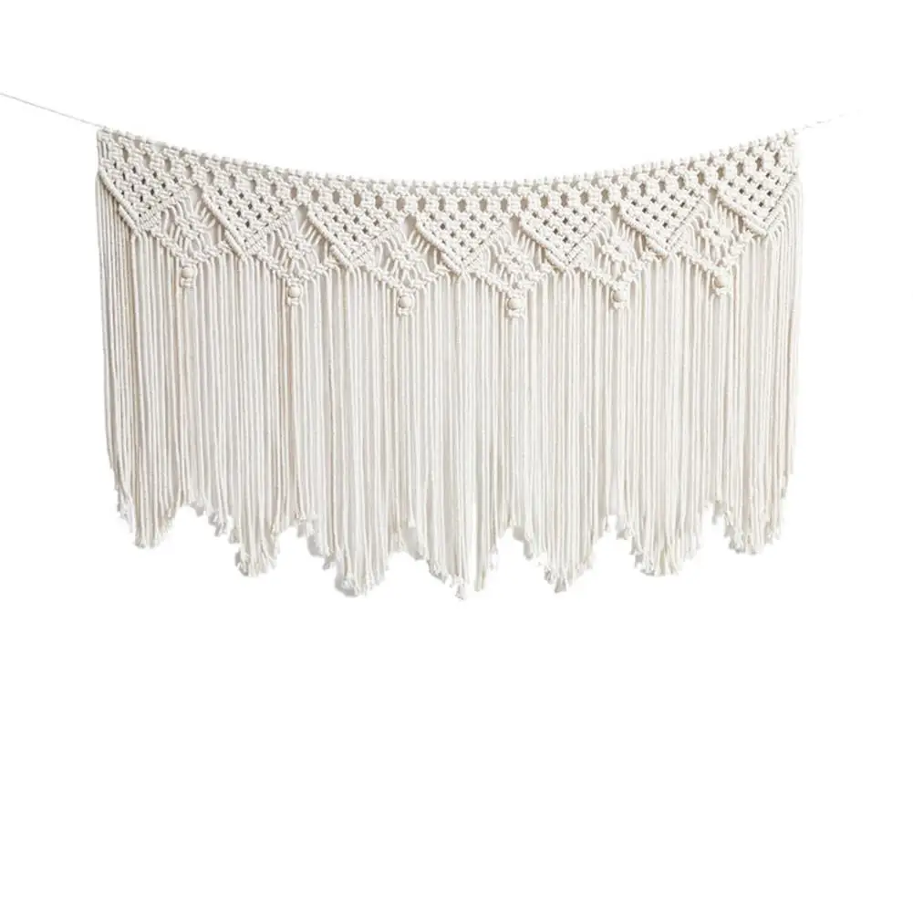 Макраме тканый настенный ручной богемный гобелен с геометрическим рисунком