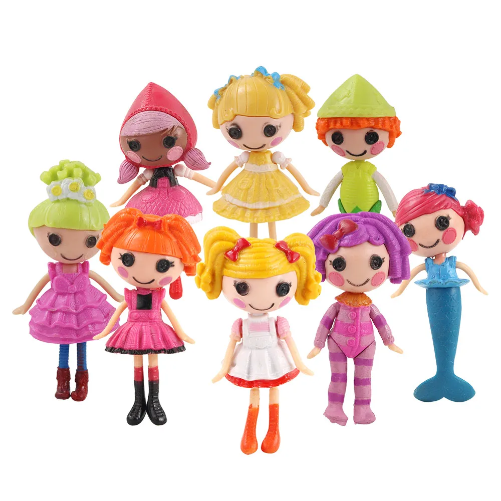 8-9 см 8 шт./лот Lalaloopsy объемные кнопки глаза ПВХ Фигурки Модель игрушки кукла