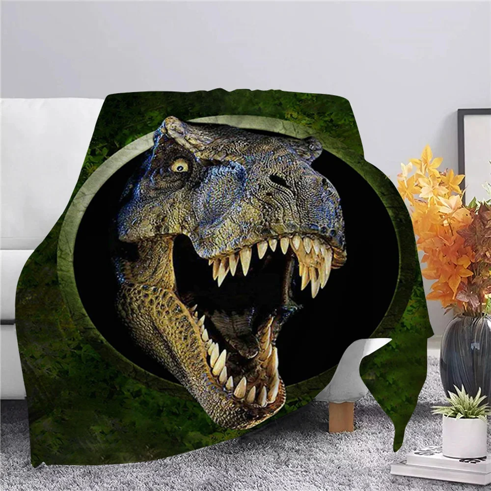 

CLOOCL-Manta de franela de dinosaurio Jurásico para adultos, manta con estampado 3D para decoración del hogar, colcha, sofá, rop